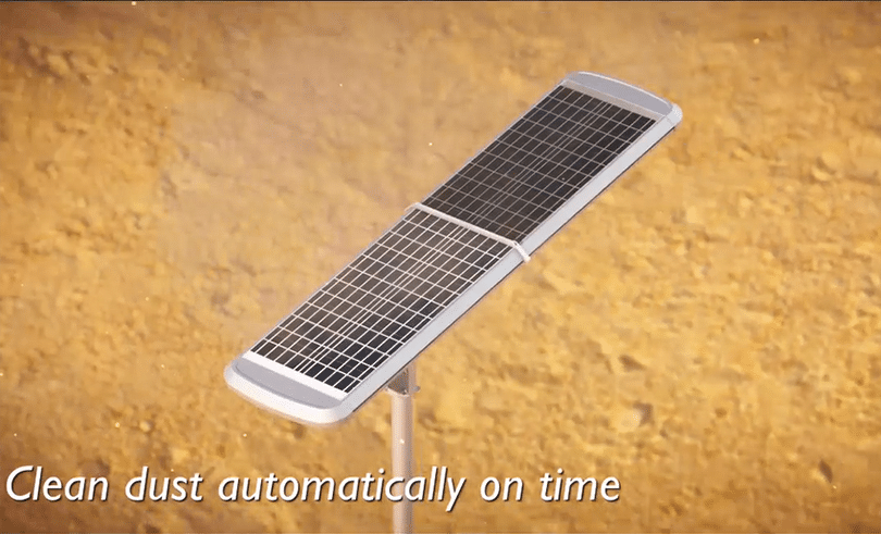 Automatic solar panel cleaning system